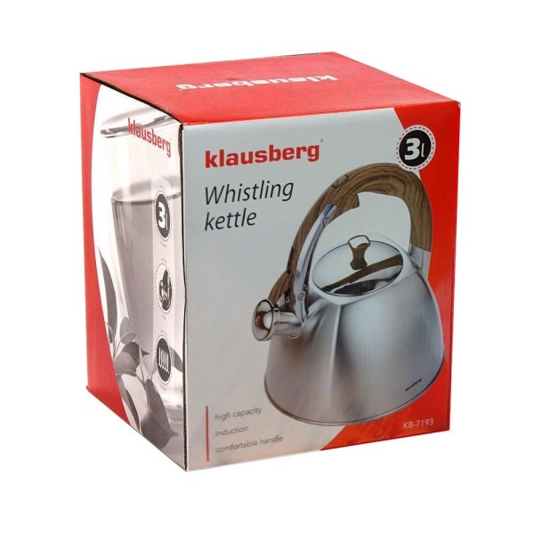 СТАЛЕВИЙ ЧАЙНИК 3.0 Л KLAUSBERG KB-7193