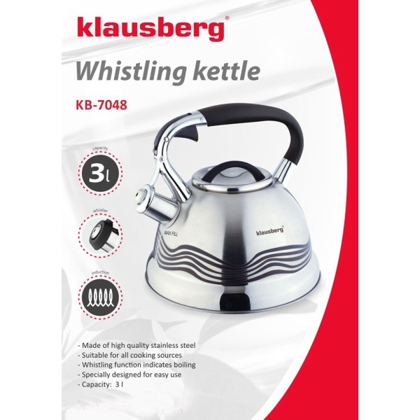 Czajnik stalowy Kinghoff KB-7048 (3.0 l)