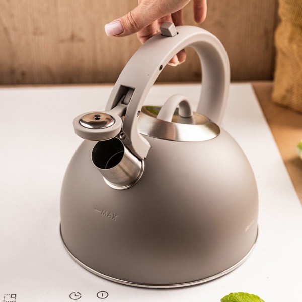 СТАЛЕВИЙ ЧАЙНИК ЗІ СВИСТКОМ 2,5 Л KLAUSBERG KB-7912