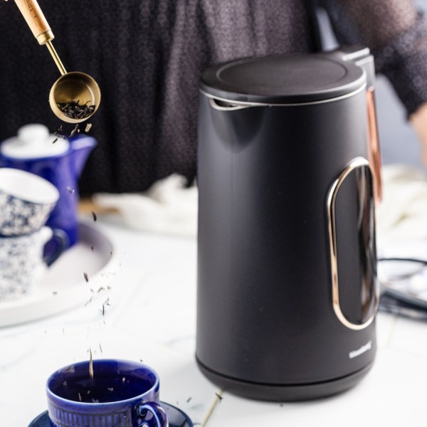 Електричний чайник з контролем температури 1,7 л бездротовий чорний KLAUSBERG KB-7892