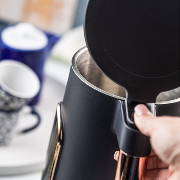 Електричний чайник з контролем температури 1,7 л бездротовий чорний KLAUSBERG KB-7892