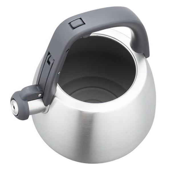 СТАЛЕВИЙ ГАЗОВИЙ ЧАЙНИК 2,5 Л ІНДУКЦІЙНИЙ KLAUSBERG KB-7773 СРІБНИЙ САТИН