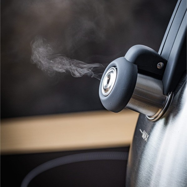 СТАЛЕВИЙ ГАЗОВИЙ ЧАЙНИК 2,5 Л ІНДУКЦІЙНИЙ KLAUSBERG KB-7773 СРІБНИЙ САТИН