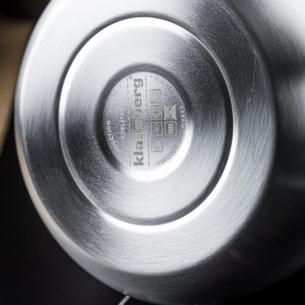 СТАЛЕВИЙ ГАЗОВИЙ ЧАЙНИК 2,5 Л ІНДУКЦІЙНИЙ KLAUSBERG KB-7773 СРІБНИЙ САТИН