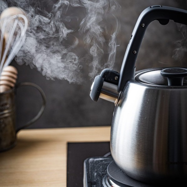 СТАЛЕВИЙ ГАЗОВИЙ ЧАЙНИК 2,5 Л ІНДУКЦІЙНИЙ KLAUSBERG KB-7773 СРІБНИЙ САТИН