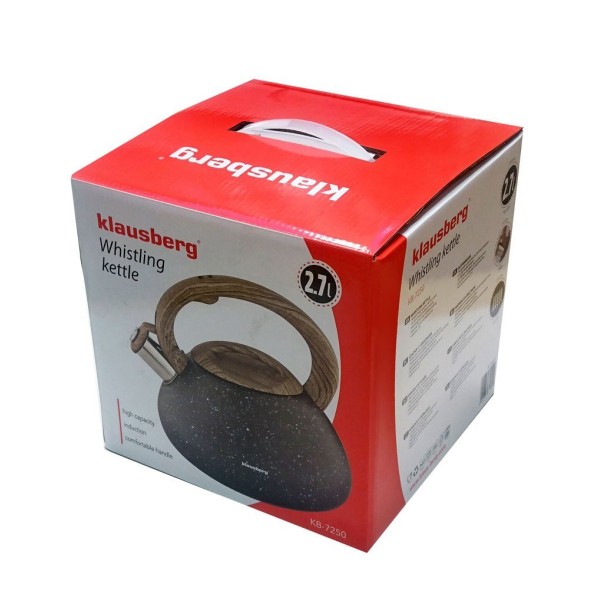 СТАЛЕВИЙ ЧАЙНИК 2,7 Л WOOD LINE KLAUSBERG KB-7250-n