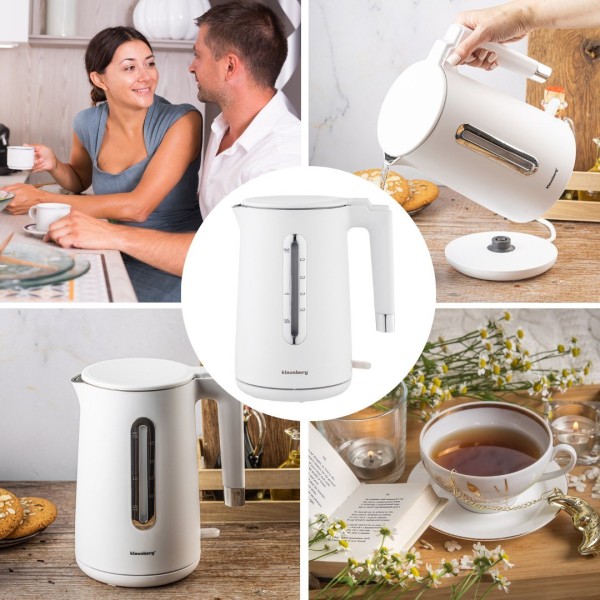 БЕЗДРОТОВИЙ ЕЛЕКТРИЧНИЙ ЧАЙНИК 1,7 Л БІЛИЙ KLAUSBERG KB-7890