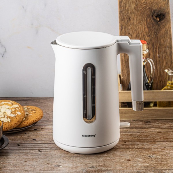 БЕЗДРОТОВИЙ ЕЛЕКТРИЧНИЙ ЧАЙНИК 1,7 Л БІЛИЙ KLAUSBERG KB-7890
