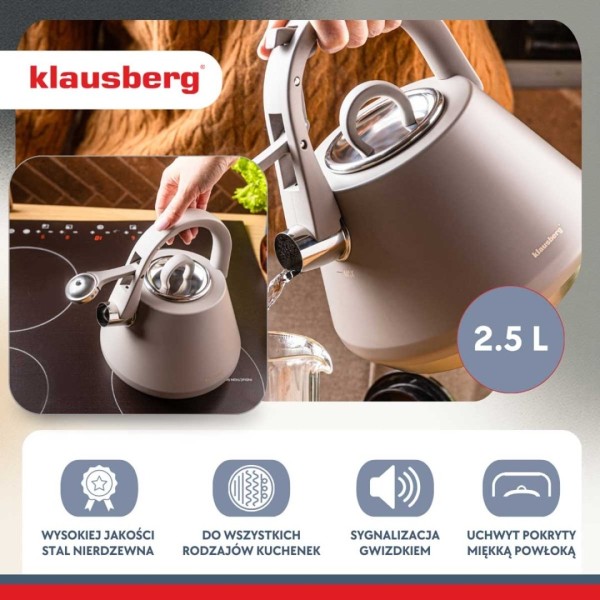 Czajnik ze stali nierdzewnej Klausberg KB-7949 (2,5 l)