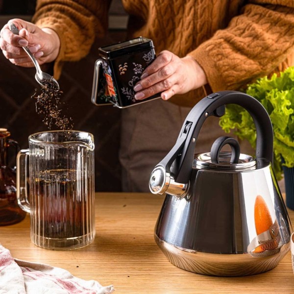 СТАЛЕВИЙ ЧАЙНИК ЗІ СВИСТКОМ 2,5 Л KLAUSBERG KB-7947