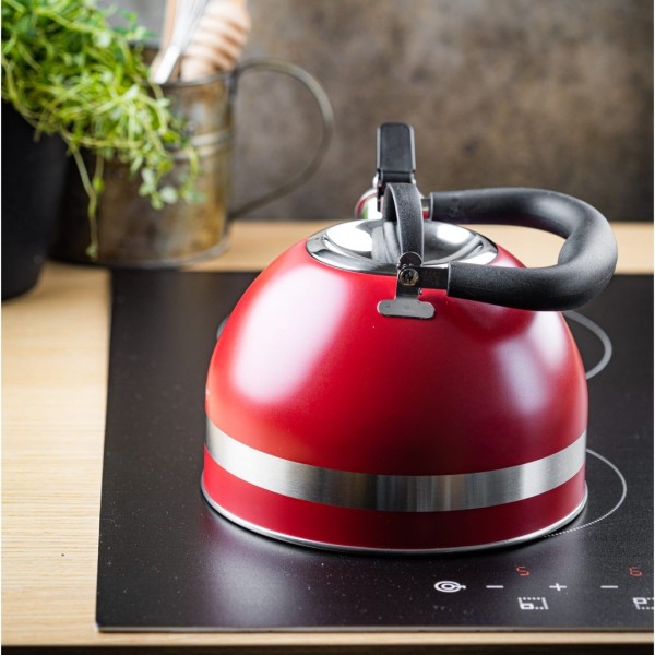 СТАЛЕВИЙ ІНДУКЦІЙНИЙ ЧАЙНИК 1,8 Л KINGHOFF KH-1853 ЧЕРВОНИЙ