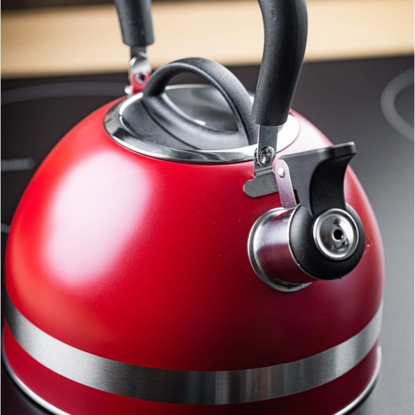 СТАЛЕВИЙ ІНДУКЦІЙНИЙ ЧАЙНИК 1,8 Л KINGHOFF KH-1853 ЧЕРВОНИЙ