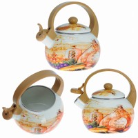 Газовий індукційний чайник KINGHOFF OLIO KH-3700, емальований, 2.0 л