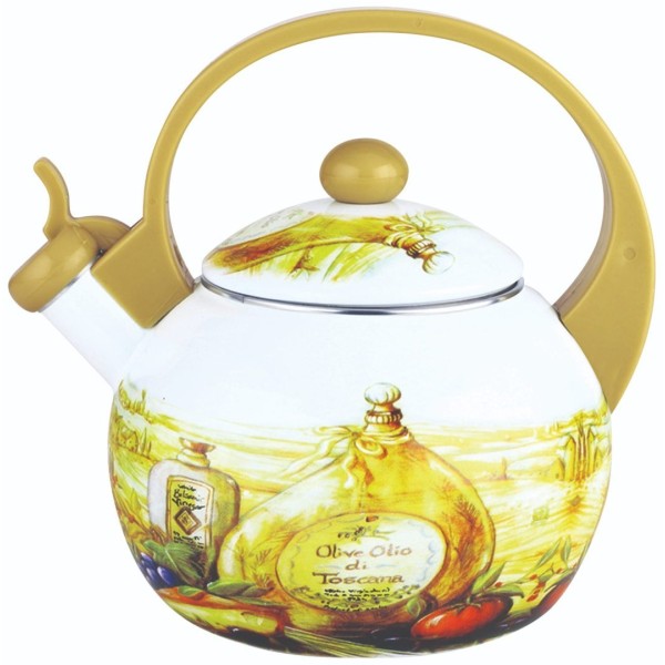 Газовий індукційний чайник KINGHOFF OLIO KH-3700, емальований, 2.0 л