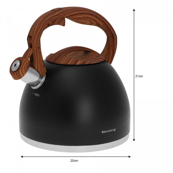 ЧАЙНИК З НЕРЖАВІЮЧОЇ СТАЛІ З МАТОВИМ ЛАКОМ 3.0 Л KLAUSBERG KB-7450
