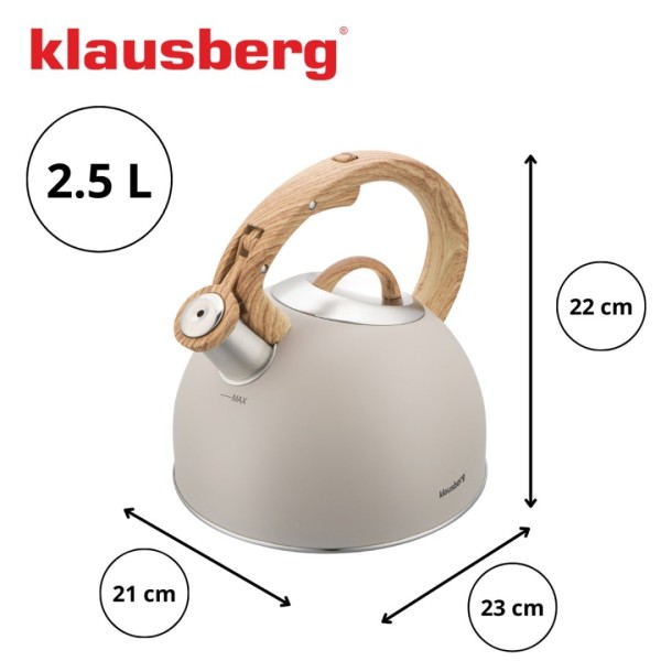 Czajnik stalowy Klausberg KB-7913 (2,5 l)