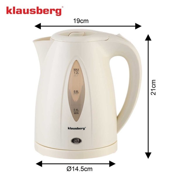 Електричний чайник 1.2 л Klausberg KB-9002 Cream