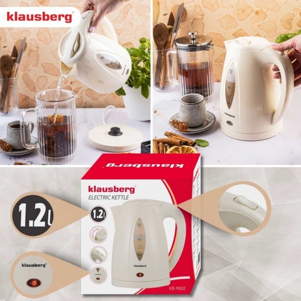 Електричний чайник 1.2 л Klausberg KB-9002 Cream