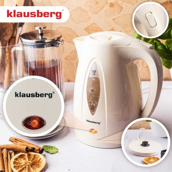Електричний чайник 1.2 л Klausberg KB-9002 Cream