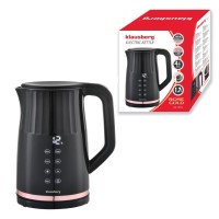 Електричний чайник з контролем температури 1,7 л бездротовий чорний KLAUSBERG KB-7896