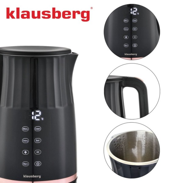 Czajnik elektryczny Klausberg KB-7896 (1.7 l, regulacja temperatury)