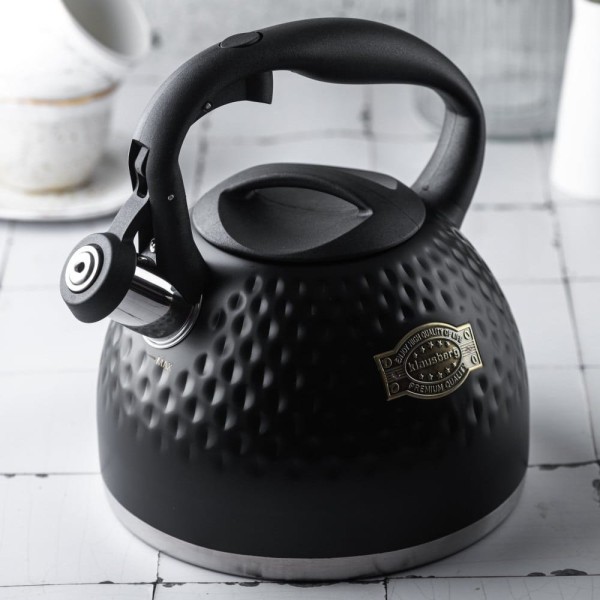 СТАЛЕВИЙ ЧАЙНИК 3,0 Л З ТОВСТИМ ДНОМ KLAUSBERG KB-7643