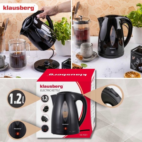 Електричний чайник 1.2 л Klausberg KB-9001 чорний