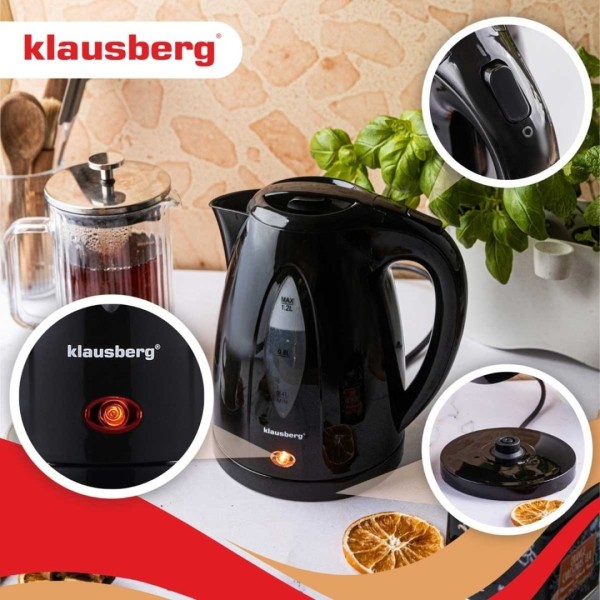 Електричний чайник 1.2 л Klausberg KB-9001 чорний