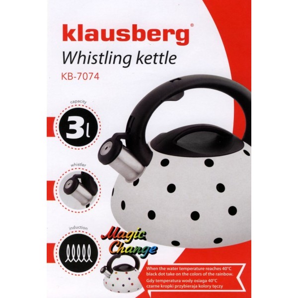 Czajnik stalowy Klausberg KB-7074 (3.0 l)
