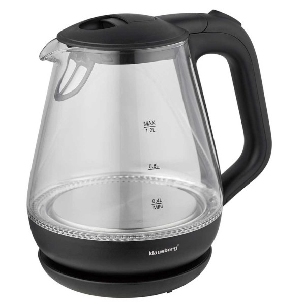 Електричний скляний чайник 1,2 л Klausberg KB-9003 LED
