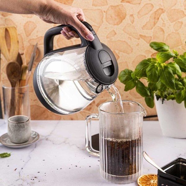 Електричний скляний чайник 1,2 л Klausberg KB-9003 LED