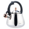 СТАЛЕВИЙ ГАЗОВИЙ ЧАЙНИК 2,8 Л ІНДУКЦІЙНИЙ ТРАДИЦІЙНИЙ KLAUSBERG KB-7776 СРІБНИЙ ГЛЯНЦЕВИЙ