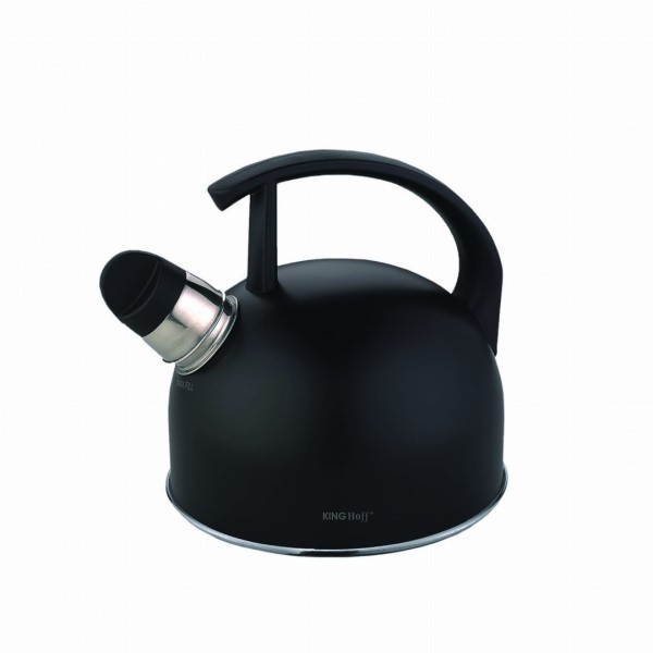 СТАЛЕВИЙ ЧАЙНИК 1,5 Л МАТОВИЙ ЧОРНИЙ KINGHOFF KH-1897