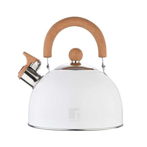 СТАЛЕВИЙ ЧАЙНИК ЗІ СВИСТКОМ 2.3 Л BERGNER BG-37304 NATURALLY