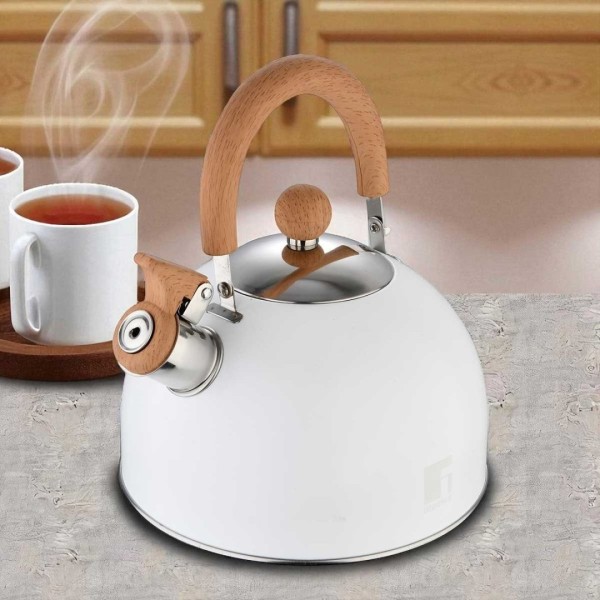 СТАЛЕВИЙ ЧАЙНИК ЗІ СВИСТКОМ 2.3 Л BERGNER BG-37304 NATURALLY