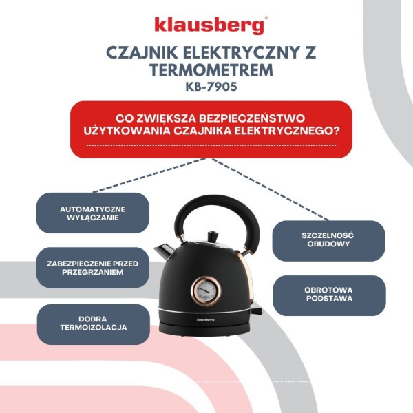 Czajnik elektryczny Klausberg KB-7905 (1.8 l)