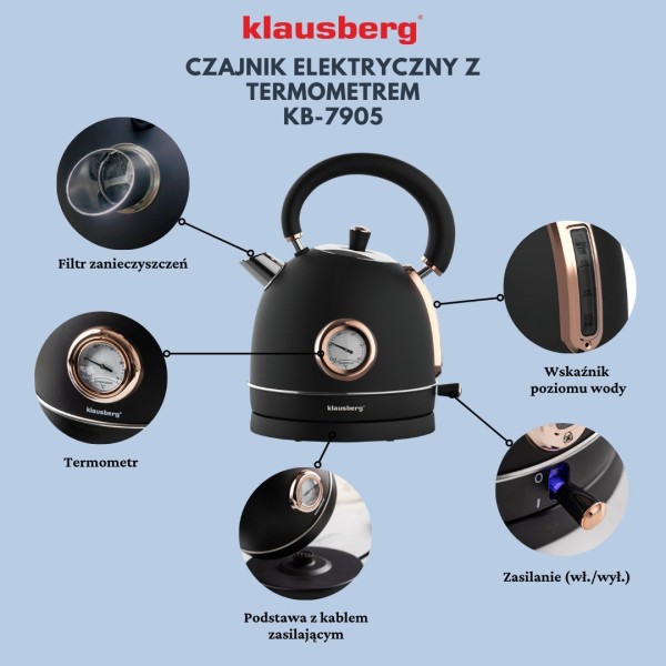 Czajnik elektryczny Klausberg KB-7905 (1.8 l)
