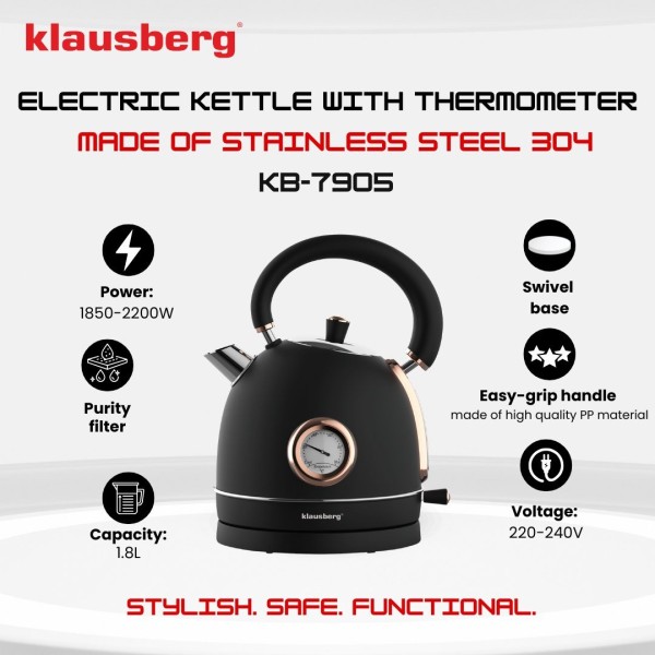 Czajnik elektryczny Klausberg KB-7905 (1.8 l)