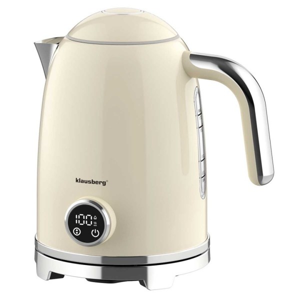 Електричний чайник 1,7 л зі світлодіодним термометром Klausberg KB-9028 Retro