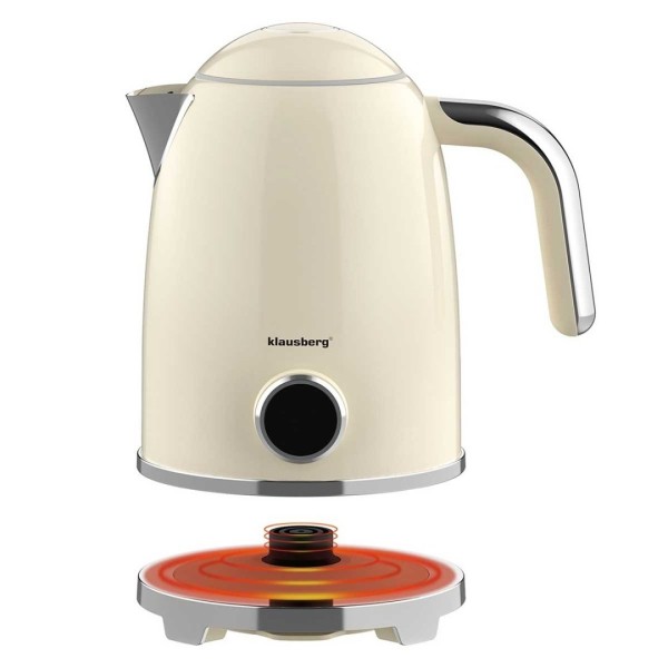 Електричний чайник 1,7 л зі світлодіодним термометром Klausberg KB-9028 Retro