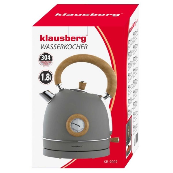 Електричний чайник 1,8 л з термометром Klausberg KB-9009 Retro