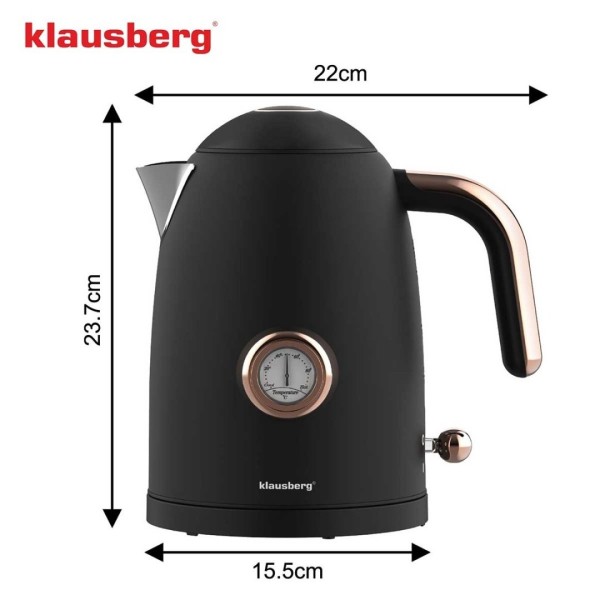 Czajnik elektryczny 1,7 l Klausberg KB-9019 (z termometrem)