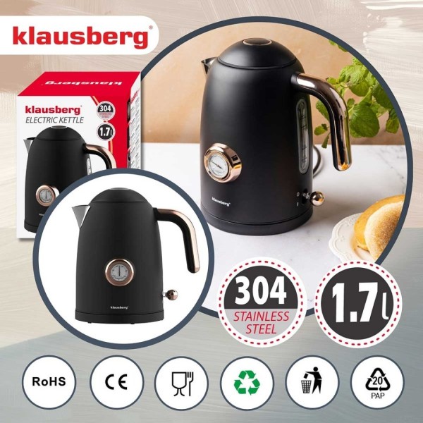 Czajnik elektryczny 1,7 l Klausberg KB-9019 (z termometrem)