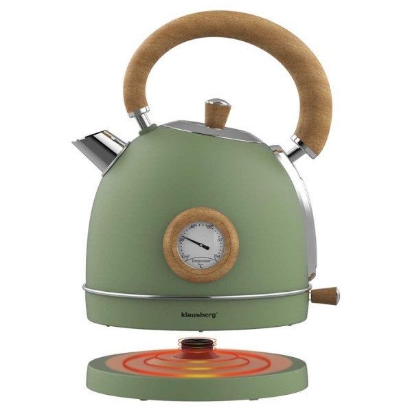 Електричний чайник 1,8 л з термометром Klausberg KB-9008 Retro