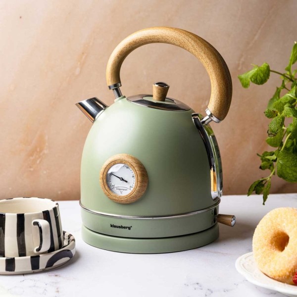 Електричний чайник 1,8 л з термометром Klausberg KB-9008 Retro