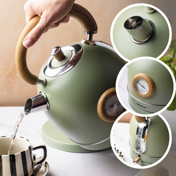 Електричний чайник 1,8 л з термометром Klausberg KB-9008 Retro