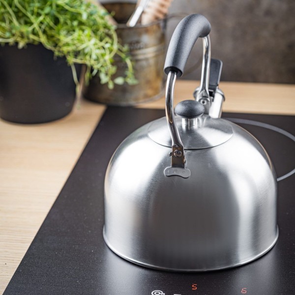 СТАЛЕВИЙ ІНДУКЦІЙНИЙ ЧАЙНИК 2,5 Л KINGHOFF KH-1859 СРІБЛЯСТИЙ