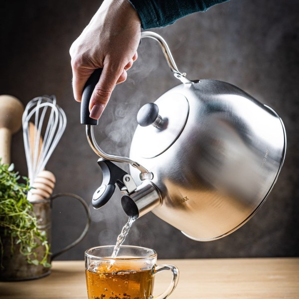 СТАЛЕВИЙ ІНДУКЦІЙНИЙ ЧАЙНИК 2,5 Л KINGHOFF KH-1859 СРІБЛЯСТИЙ