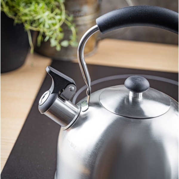 СТАЛЕВИЙ ІНДУКЦІЙНИЙ ЧАЙНИК 2,5 Л KINGHOFF KH-1859 СРІБЛЯСТИЙ