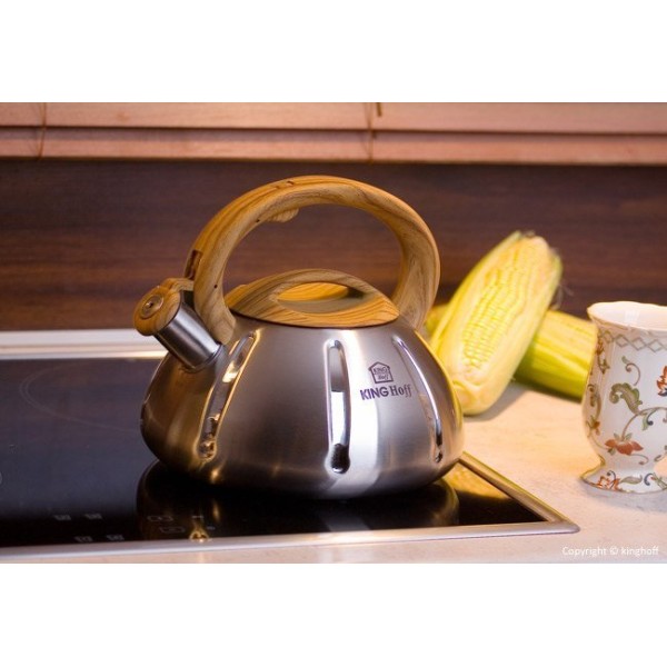 Сталевий чайник KiNGHOFF 3.0 л, сатинований KH-3291